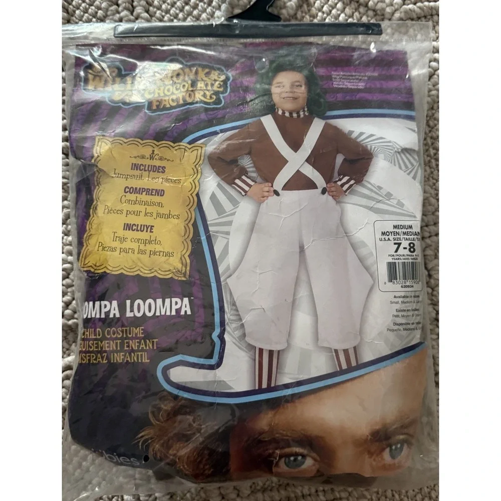 Oompa Loompa Willy Wonka & Chocolate Factory Costume Child M (7-8) NEW!